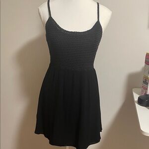 Garage Black Crochet Top Dress